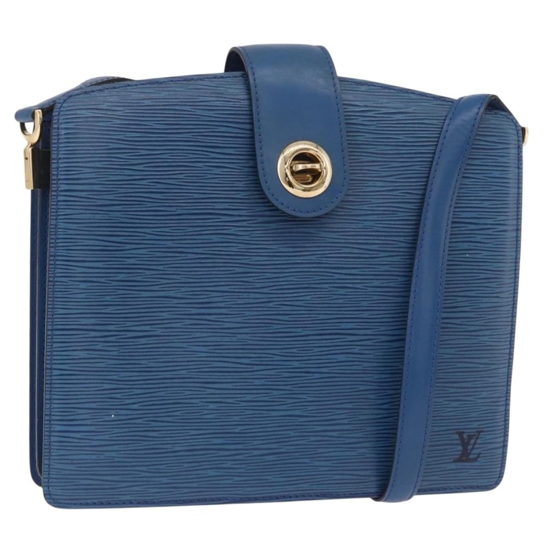 Louis Vuitton Capuchin M52345 Blue Epi Leather Shoulder Bag: Louis Vuitton Capuchin M52345 Blue Epi Leather Shoulder Bag Louis Vuitton Epi Capuchin shoulder bag in blue Epi leather, made in France. This pre-owned bag features a shoulder strap and comes with the