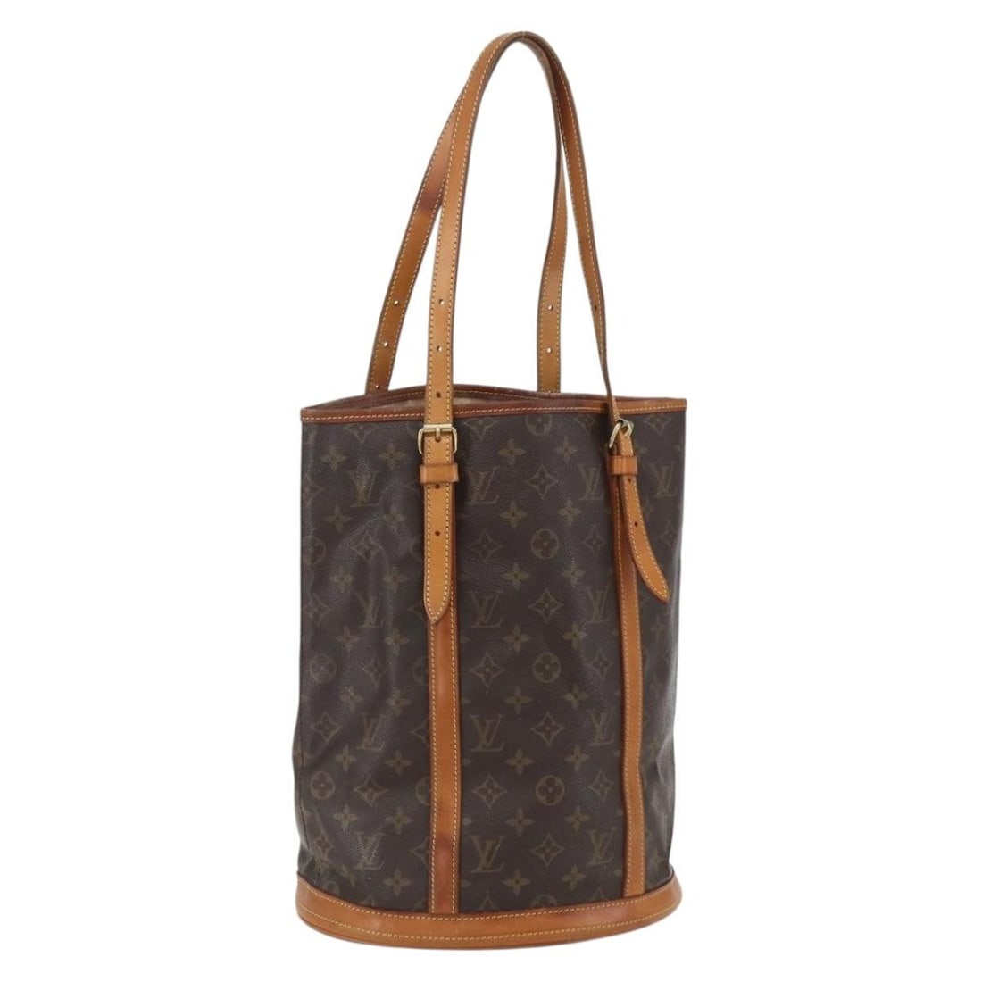 Louis Vuitton Monogram Canvas Bucket GM Shoulder Bag M42236 France: Louis Vuitton Monogram Canvas Bucket GM Shoulder Bag M42236 France This Louis Vuitton Monogram Bucket GM shoulder bag, model M42236, is crafted from signature Monogram canvas and features an adjustabl
