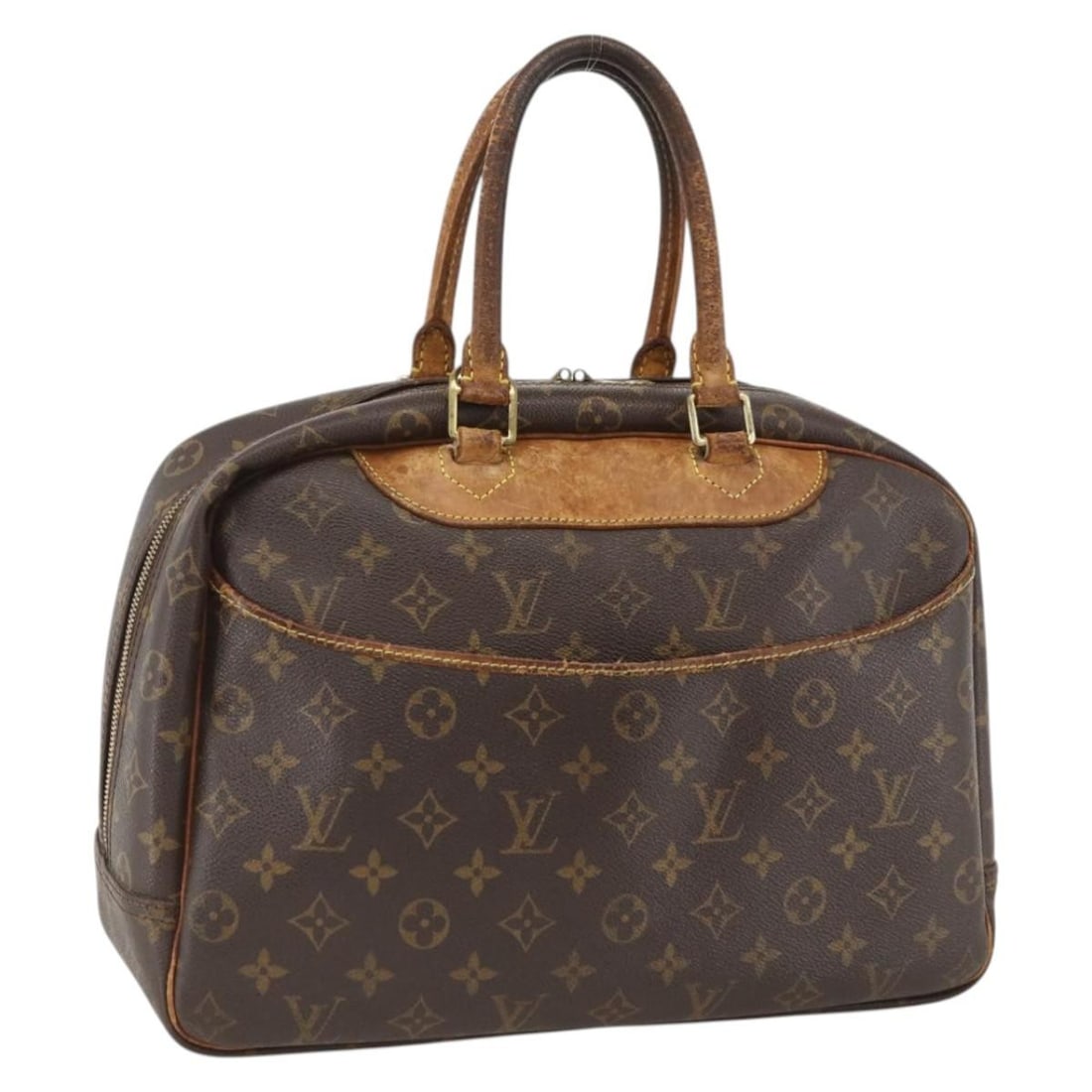 Louis Vuitton Deauville Monogram Canvas Handbag M47270: Louis Vuitton Deauville Monogram Canvas Handbag M47270 This Louis Vuitton Monogram Deauville handbag features the iconic monogram canvas exterior and is designed for women. The bag is made in France a