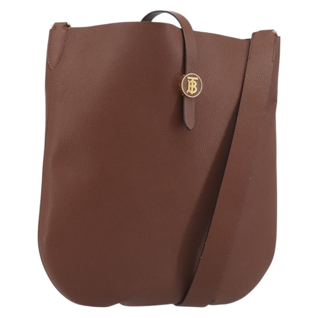 Burberry Brown Leather Shoulder Bag Gold Tone Made in Italy: Burberry Brown Leather Shoulder Bag Gold Tone Made in Italy Brown and gold Burberry leather shoulder bag made in Italy. The bag has a shoulder drop of 44-52 cm and comes as the item shown in the photo