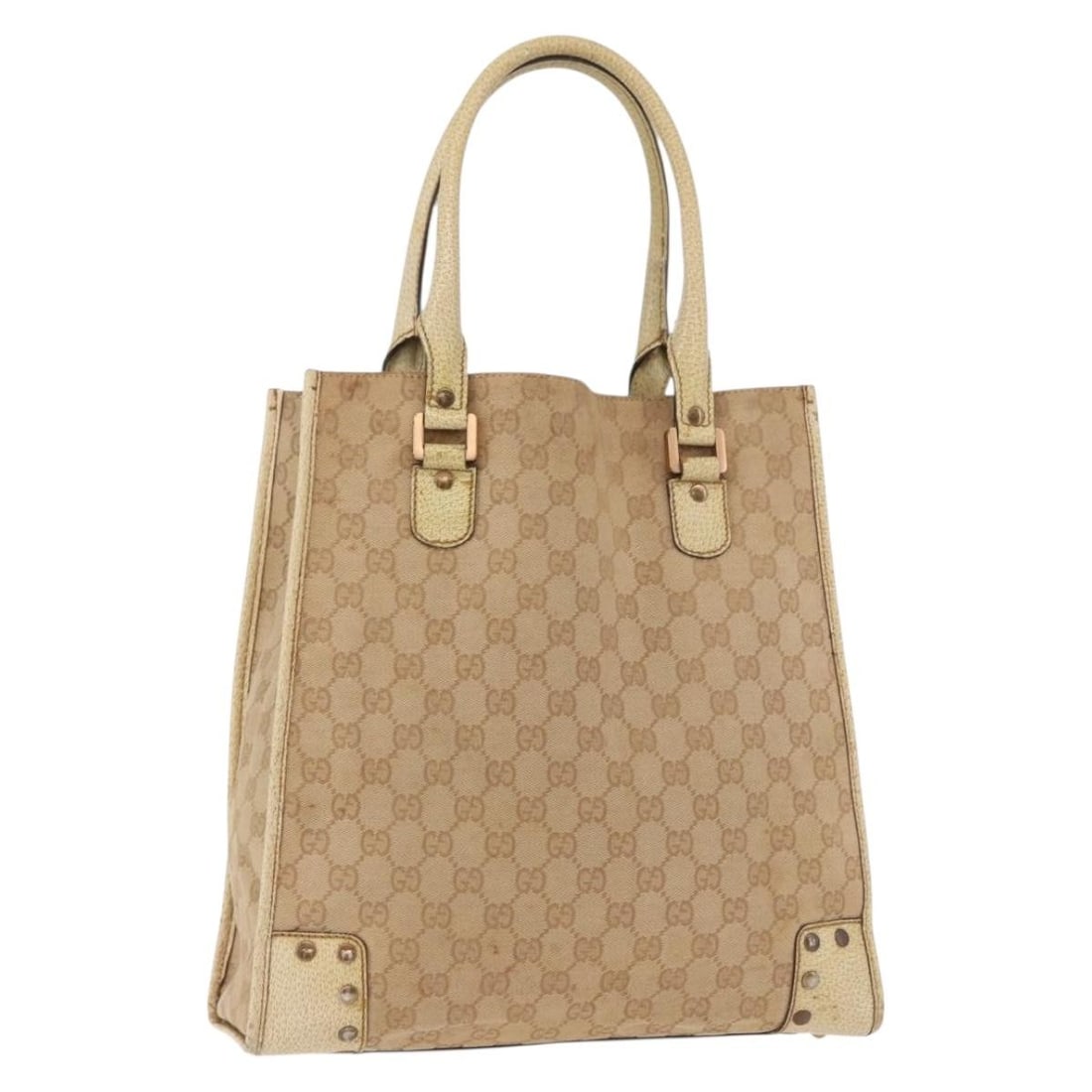 Gucci 124261 GG Canvas Beige Tote Handbag Made in Italy: Gucci 124261 GG Canvas Beige Tote Handbag Made in Italy Gucci GG Canvas Tote Bag in beige, made in Italy. This tote bag is crafted from GG canvas and comes with the item shown in the photo only; no it