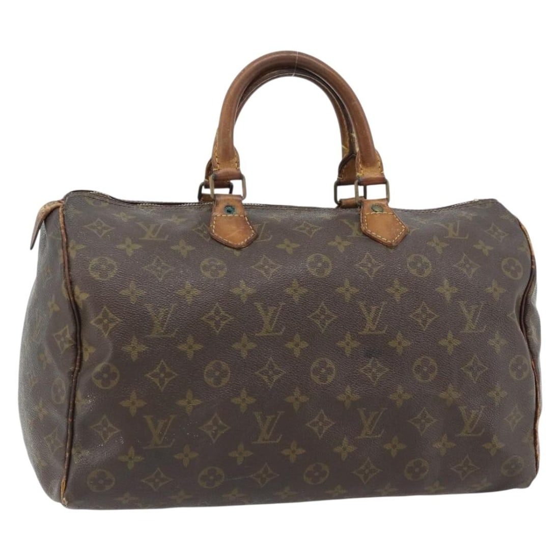 Louis Vuitton M41524 Speedy 35 Monogram Canvas Handbag: Louis Vuitton M41524 Speedy 35 Monogram Canvas Handbag Louis Vuitton Monogram Speedy 35 hand bag in Monogram Canvas. The bag measures approximately W35 cm x H23 cm x D19 cm (W13.8 x H9.1 x D7.5 inches