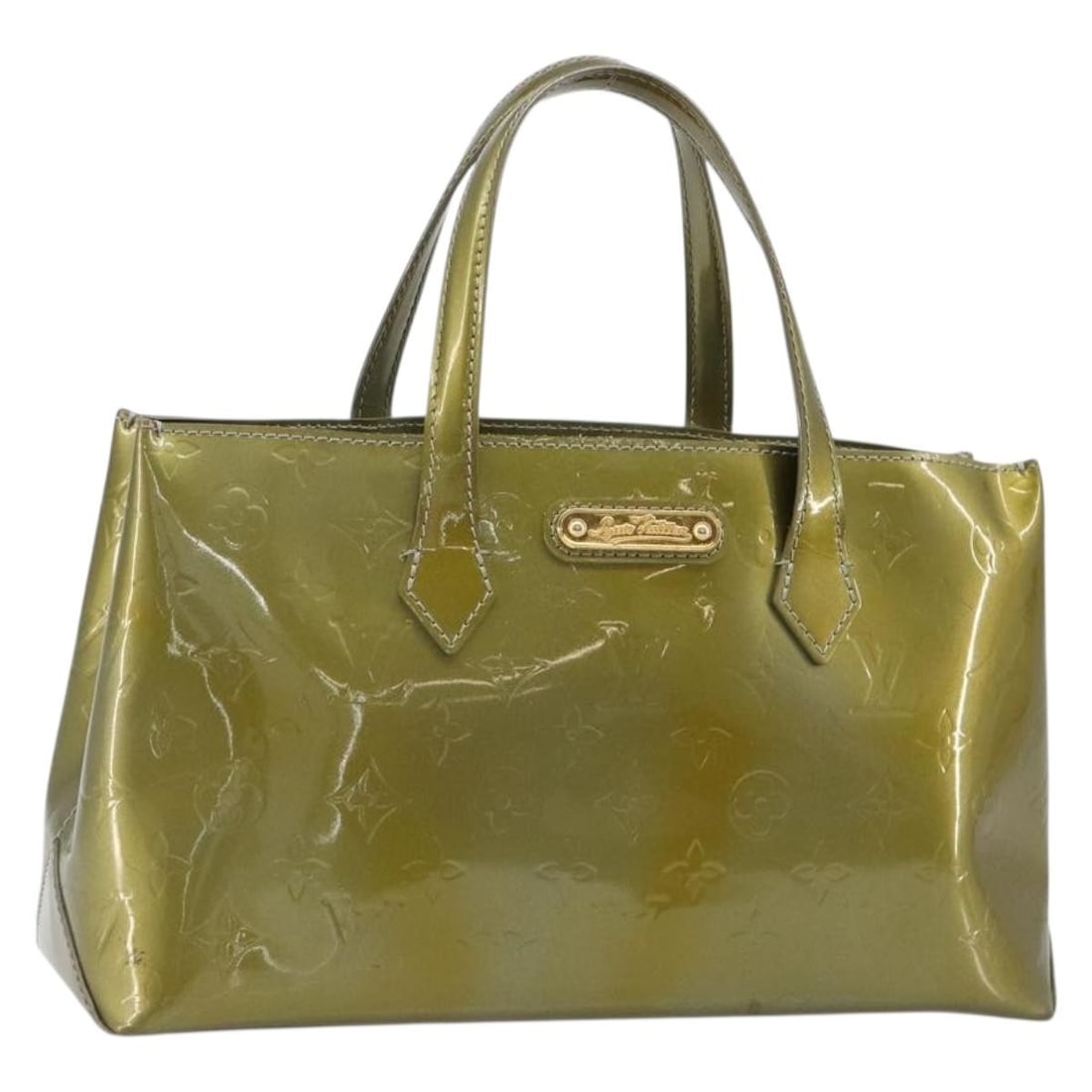 Louis Vuitton Wilshire PM Vernis Patent Leather Handbag M91643: Louis Vuitton Wilshire PM Vernis Patent Leather Handbag M91643 Louis Vuitton Vernis Wilshire PM handbag in Veil Amplession color, made from patent leather and made in France. The bag is identified by 