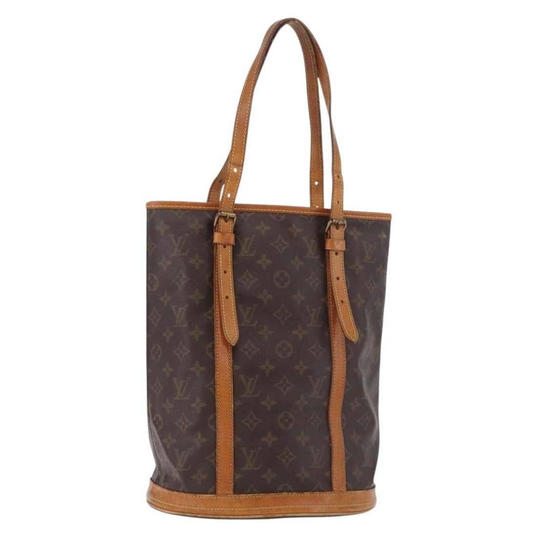 Louis Vuitton M42236 Monogram Canvas Bucket GM Shoulder Bag: Louis Vuitton M42236 Monogram Canvas Bucket GM Shoulder Bag Louis Vuitton Monogram Bucket GM shoulder bag in monogram canvas, model M42236. This women's shoulder bag is made in France and features an 