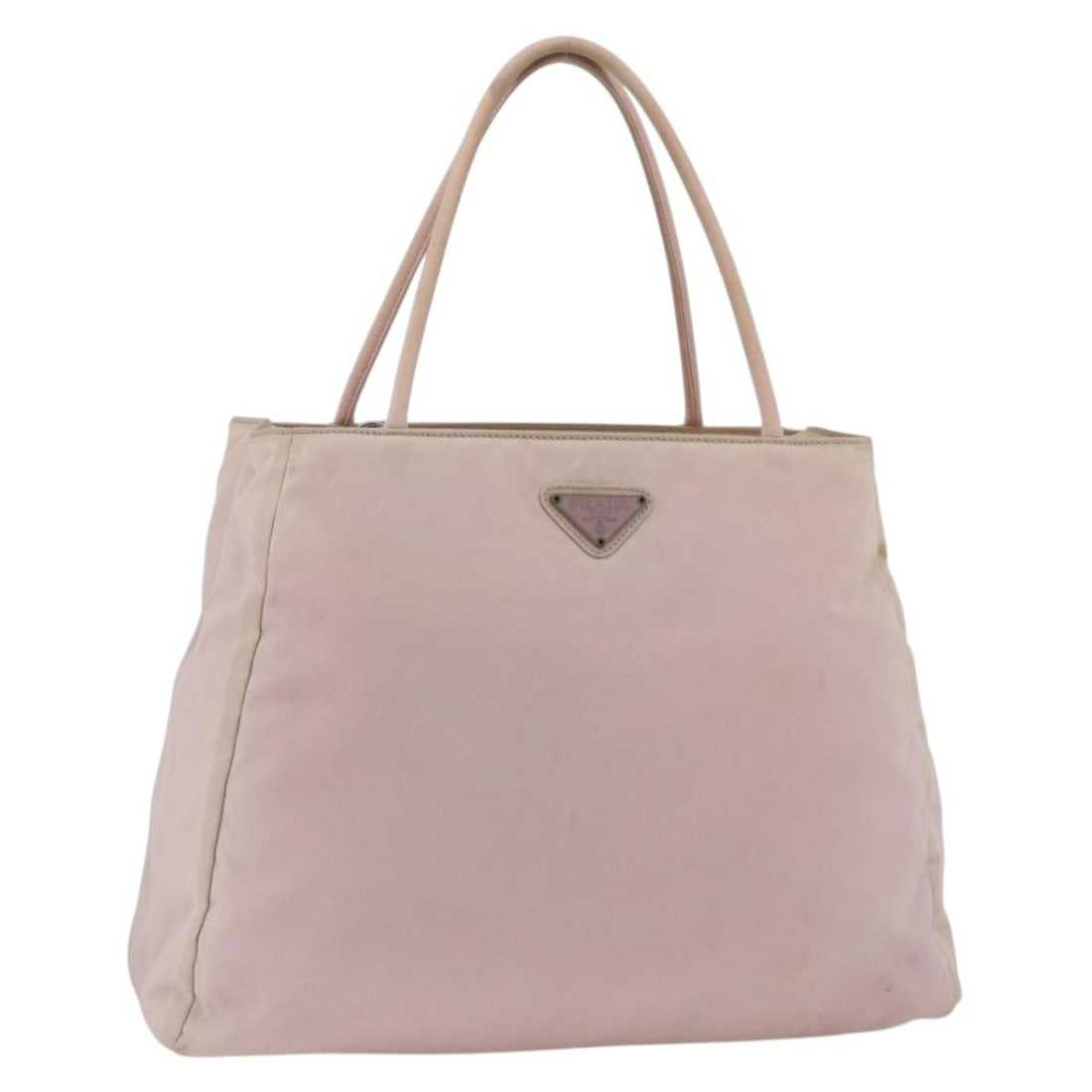 Prada Pink Silver Nylon Handbag Italy 12.6 x 7.9 x 4.3 inch: Prada Pink Silver Nylon Handbag Italy 12.6 x 7.9 x 4.3 inch This PRADA handbag features a pink and silver nylon exterior, offering a stylish and functional accessory for everyday use. Designed for wom