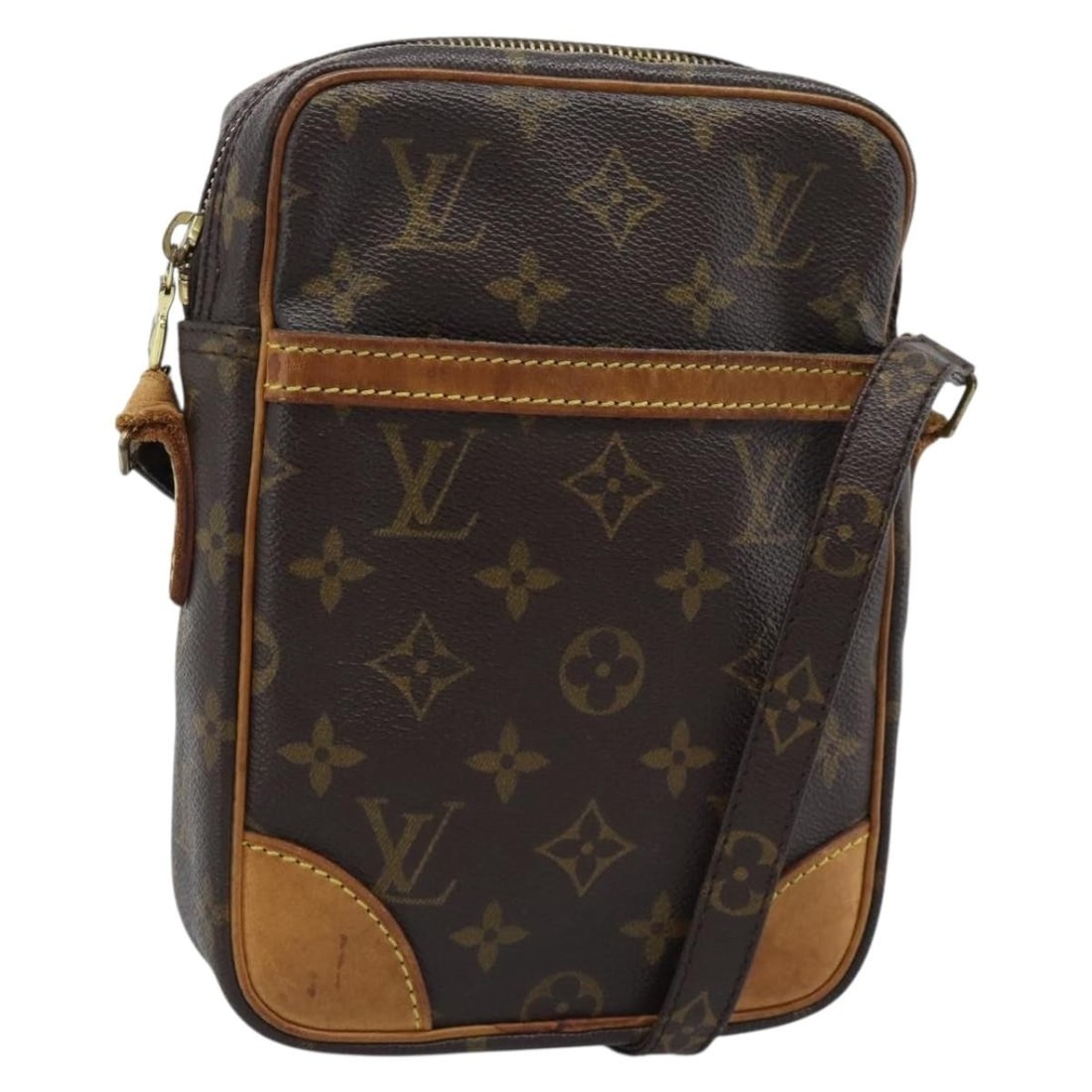 Louis Vuitton M45266 Danube Monogram Canvas Shoulder Bag: Louis Vuitton M45266 Danube Monogram Canvas Shoulder Bag Louis Vuitton Monogram Danube Shoulder Bag in Monogram Canvas, made in France. This women's shoulder bag features the classic Monogram exterior