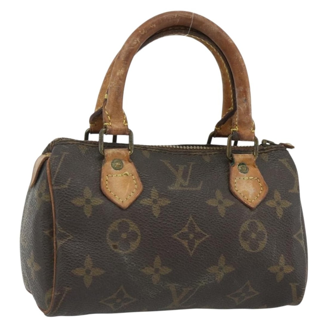 Louis Vuitton M41534 Mini Speedy Monogram Canvas Handbag: Louis Vuitton M41534 Mini Speedy Monogram Canvas Handbag Louis Vuitton Monogram Mini Speedy Hand Bag, made in France, crafted from Monogram Canvas. The bag measures approximately W16cm x H11cm x D7cm 