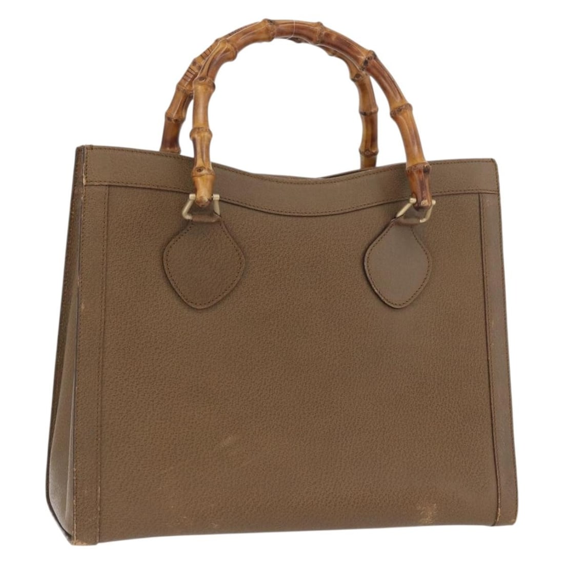 Gucci Brown Leather Bamboo Handle Handbag Gold Hardware 002 8260 Italy: Gucci Brown Leather Bamboo Handle Handbag Gold Hardware 002 8260 Italy This is a GUCCI Bamboo handbag crafted from brown leather with gold-tone accents. The bag features a structured silhouette with a