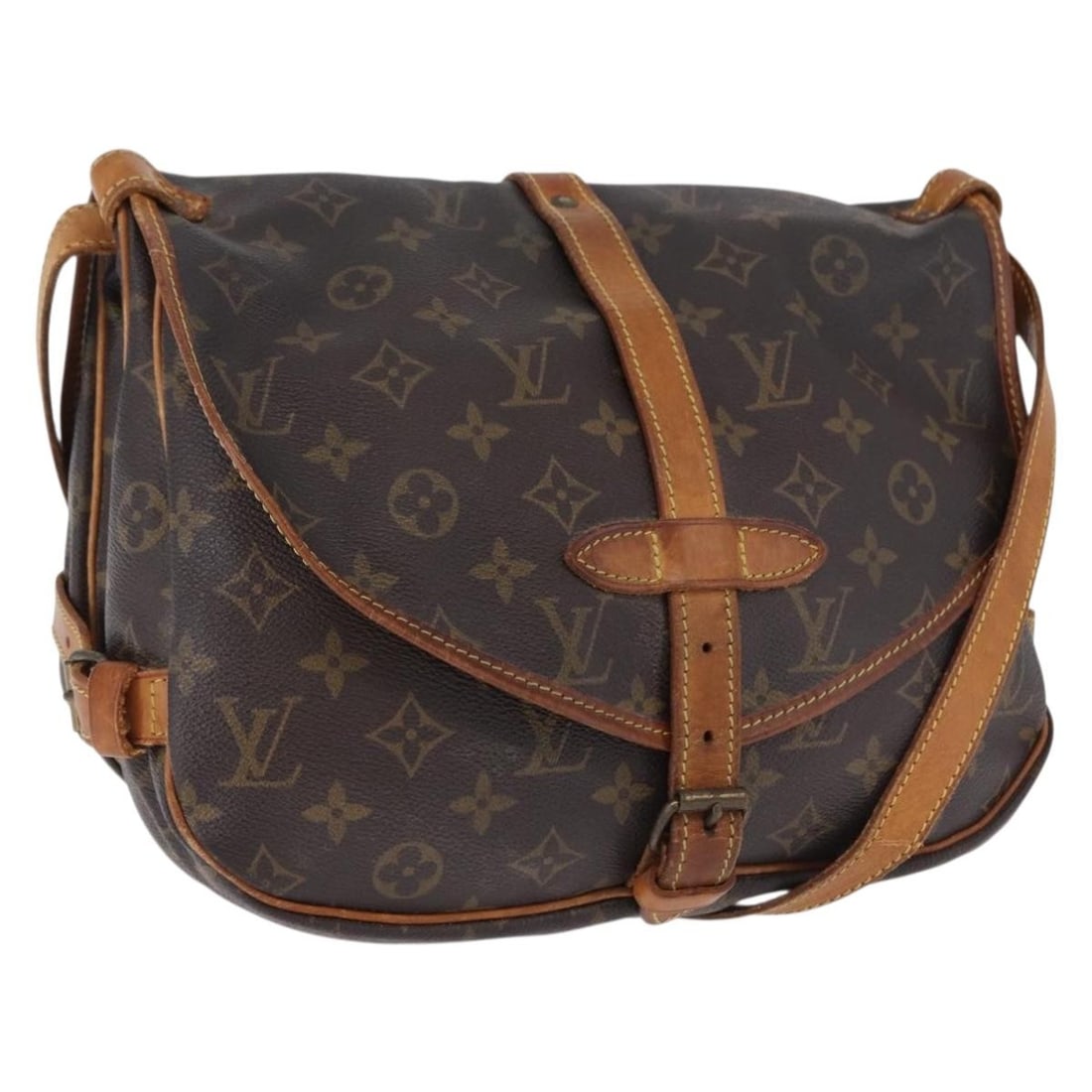 Louis Vuitton Saumur 30 Monogram Canvas Shoulder Bag M42256: Louis Vuitton Saumur 30 Monogram Canvas Shoulder Bag M42256 This is a Louis Vuitton Saumur 30 shoulder bag in Monogram Canvas with a Monogram color finish. It was made in France and carries product nu