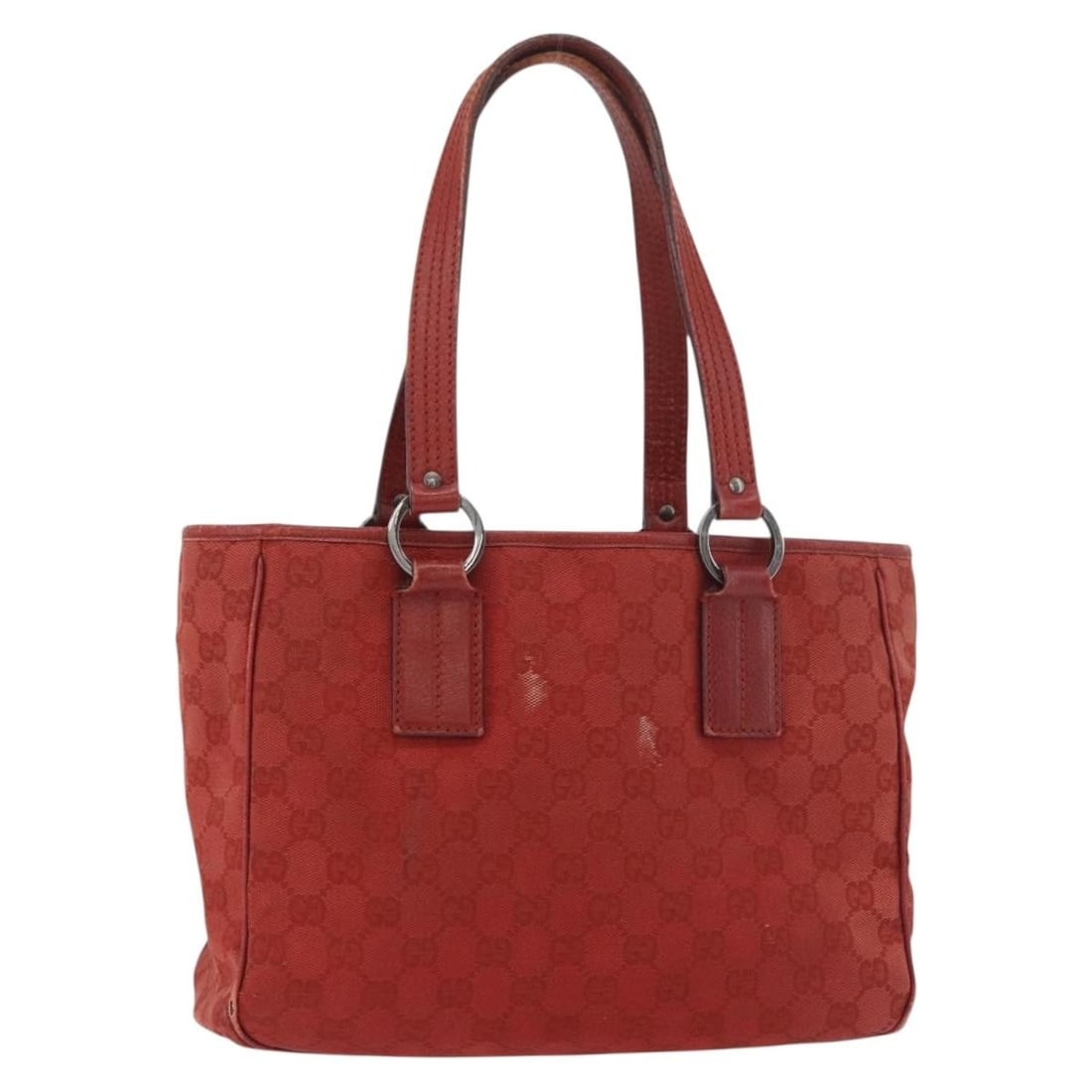Gucci GG Canvas Silver Red Tote Bag 113019: Gucci GG Canvas Silver Red Tote Bag 113019 This GUCCI GG Canvas Tote Bag features a stylish silver and red color combination and is crafted from signature GG canvas material. Designed for women, the b