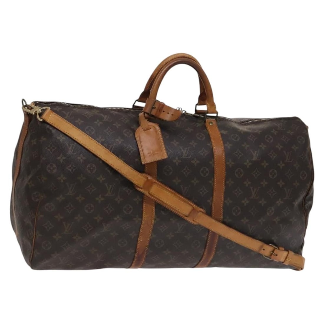 Louis Vuitton M41412 Keepall Bandouliere 60 Monogram Boston Bag: Louis Vuitton M41412 Keepall Bandouliere 60 Monogram Boston Bag Louis Vuitton Monogram Keepall Bandouliere 60 Boston Bag in Monogram Canvas, made in France. The bag comes with a name tag, powanie, and