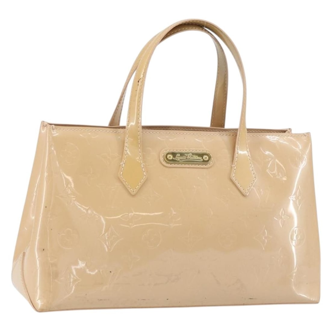 LOUIS VUITTON Vernis Wilshire PM Hand Bag Rose Flow Lantern M91642 Auth (1 of 18)