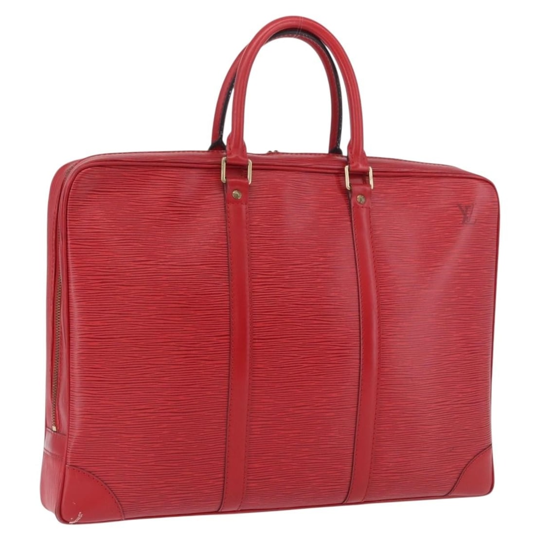 Louis Vuitton M54477 Epi Leather Red Business Briefcase: Louis Vuitton M54477 Epi Leather Red Business Briefcase Louis Vuitton Porte Documents Voyage business bag in red Epi leather. Made in France, this structured briefcase-style design is offered as the b