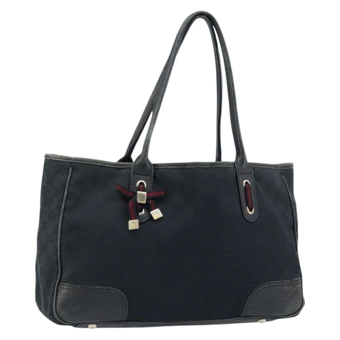 Gucci 163805 Sherry Line GG Canvas Tote in Black Gold: Gucci 163805 Sherry Line GG Canvas Tote in Black Gold Authentic Gucci GG Canvas Web Sherry Line tote bag in black and gold. This women's tote is made in Italy and features a classic GG canvas exterior