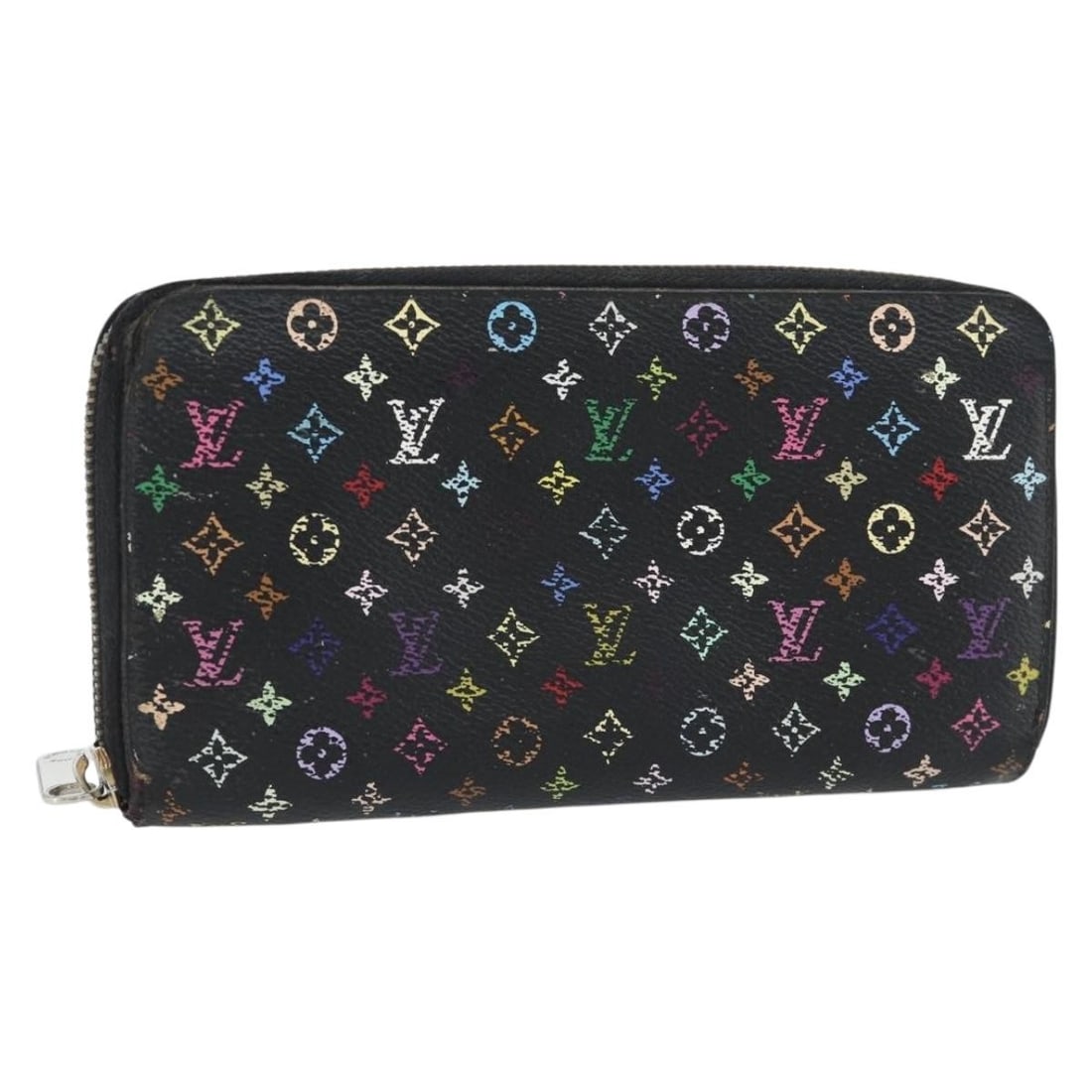 Louis Vuitton M60243 Zippy Long Wallet Monogram Multicolor Canvas Black (1 of 18)