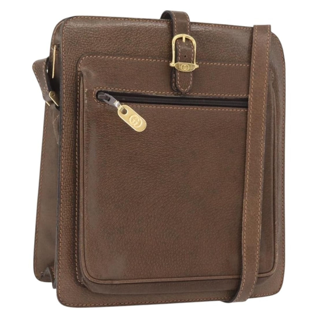 Gucci 170114 Brown Leather Shoulder Bag Gold Tone: Gucci 170114 Brown Leather Shoulder Bag Gold Tone Gucci shoulder bag in brown leather with gold-tone accents. Made in Italy, this women's bag has an adjustable shoulder drop and is offered without the