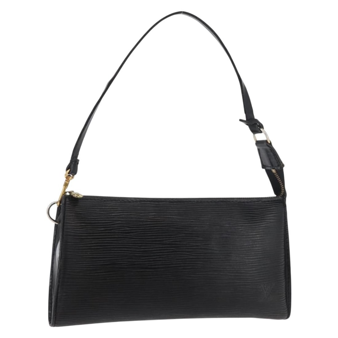 Louis Vuitton M52982 Epi Leather Accessory Pouch in Black: Louis Vuitton M52982 Epi Leather Accessory Pouch in Black Louis Vuitton Epi Pochette Accessoires accessory pouch in black Epi leather. Made in France, this women's pouch is offered as the item only; b