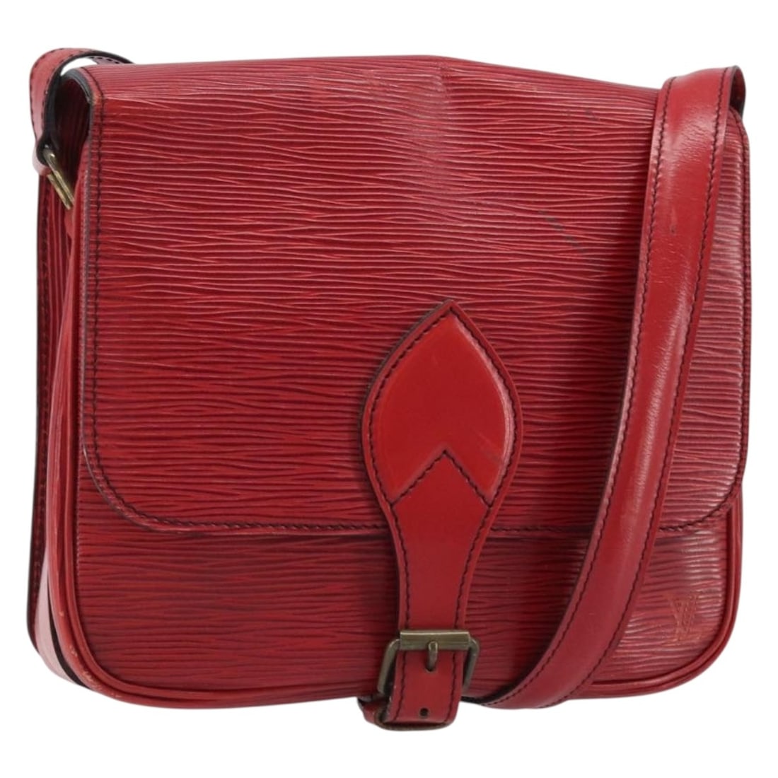 Louis Vuitton M52247 Cartesier MM Red Epi Leather Shoulder Bag: Louis Vuitton M52247 Cartesier MM Red Epi Leather Shoulder Bag Louis Vuitton Epi Cartesier MM shoulder bag in red Epi leather, made in France. This women's shoulder bag measures approximately 21 cm W 