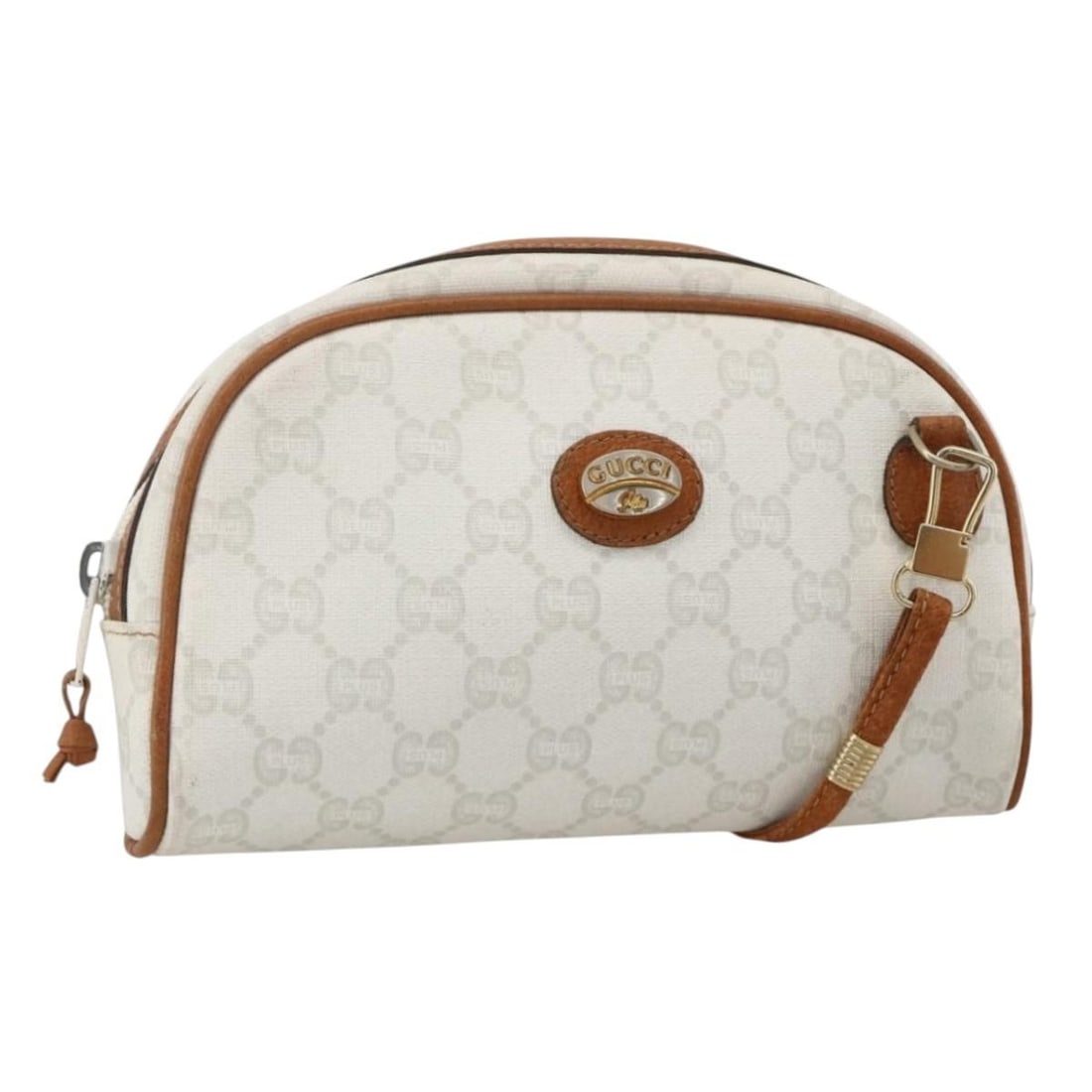 GUCCI 175962 GG Plus Supreme PVC Leather Shoulder Bag White Gold: GUCCI 175962 GG Plus Supreme PVC Leather Shoulder Bag White Gold Authentic Gucci GG Plus Supreme shoulder bag in white and gold PVC leather with GG canvas. Made in Italy, this women's shoulder bag is 