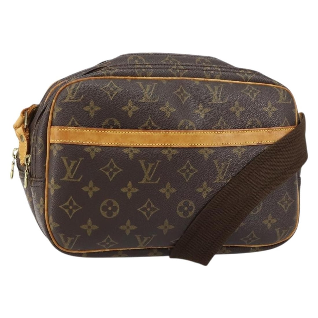Louis Vuitton M45254 Reporter PM Monogram Canvas Shoulder Bag: Louis Vuitton M45254 Reporter PM Monogram Canvas Shoulder Bag This Louis Vuitton Reporter PM shoulder bag is crafted from Monogram Canvas and made in France. It features the classic Monogram color and