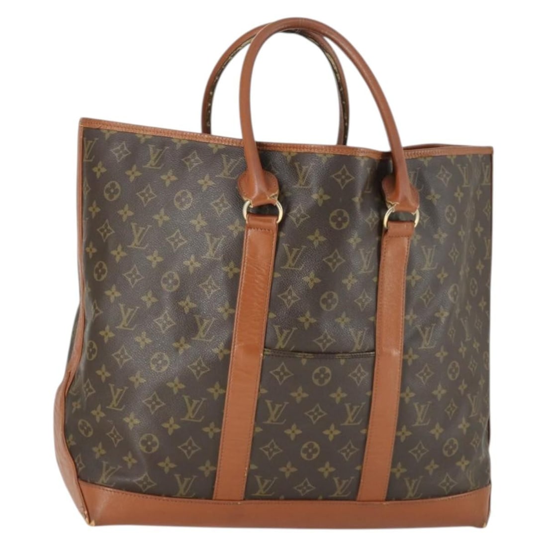 Louis Vuitton Sac Weekend GM Monogram Canvas Tote M42420 France: Louis Vuitton Sac Weekend GM Monogram Canvas Tote M42420 France This Louis Vuitton Monogram Sac Weekend GM Tote Bag is crafted from signature monogram canvas and features a spacious interior, making i