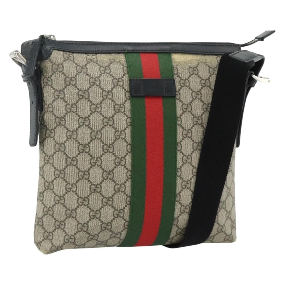 Gucci Sherry Line beige red PVC shoulder bag 387111: Gucci Sherry Line beige red PVC shoulder bag 387111 This Gucci GG Supreme Web Sherry Line shoulder bag features beige and red PVC leather with GG canvas accents. Designed for women, it is made in Ital