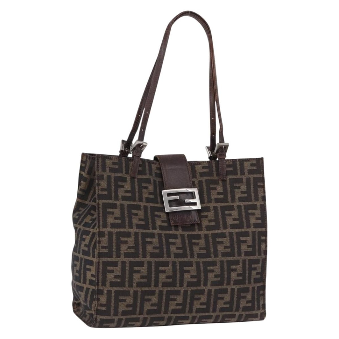 Brown Black FENDI Zucca Canvas Tote Bag Made in Italy: Brown Black FENDI Zucca Canvas Tote Bag Made in Italy Fendi Zucca Canvas Tote Bag in brown and black. This tote is made from Zucca canvas and was made in Italy. It measures approximately W29 cm x H26 