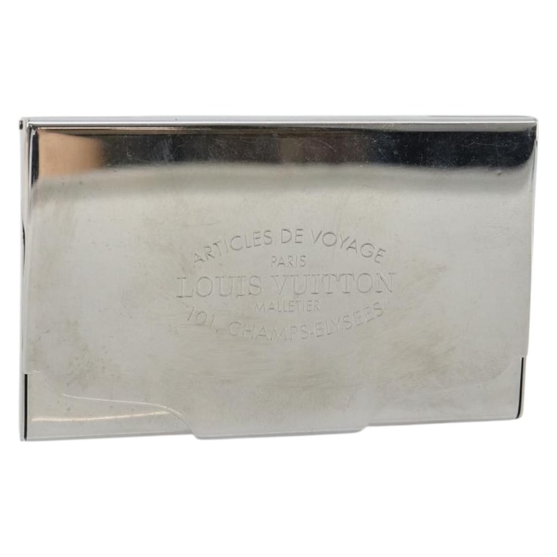Louis Vuitton M66175 silver metal card case Porte Cartes Voyage (1 of 18)