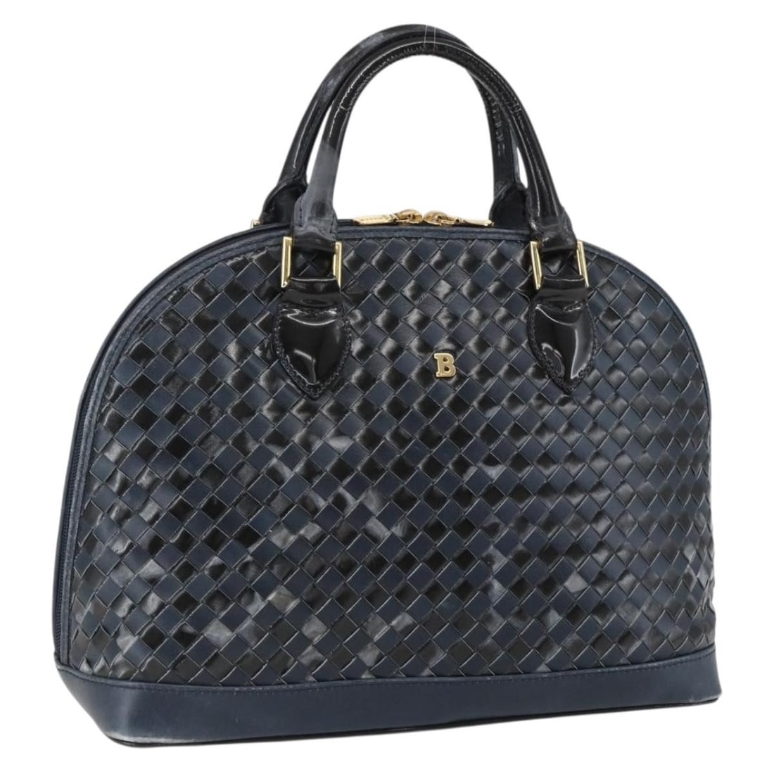 Bally Black Leather Handbag with Gold Accents for Women: Bally Black Leather Handbag with Gold Accents for Women This women's handbag features black leather with gold-tone accents. The bag measures approximately 12.6 inches in length, 9.1 inches in height, 