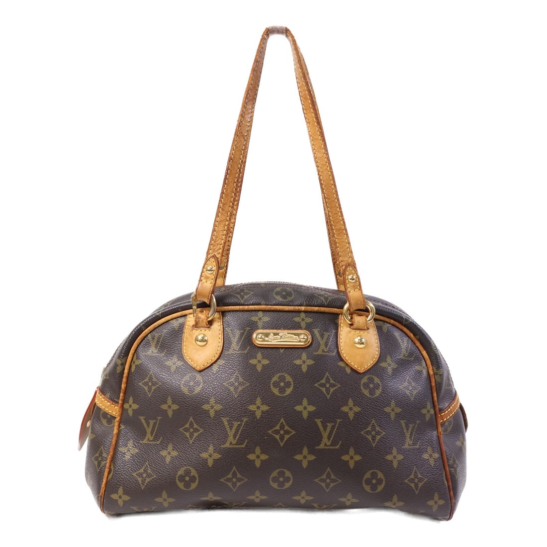 LOUIS VUITTON Montorgueil PM M95565 Monogram Shoulder Bag Brown: LOUIS VUITTON Montorgueil PM M95565 Monogram Shoulder Bag Brown Louis Vuitton Montorgueil PM shoulder bag in brown Monogram x PVC coated canvas. This women's regular-size bag features gold-tone hardwa