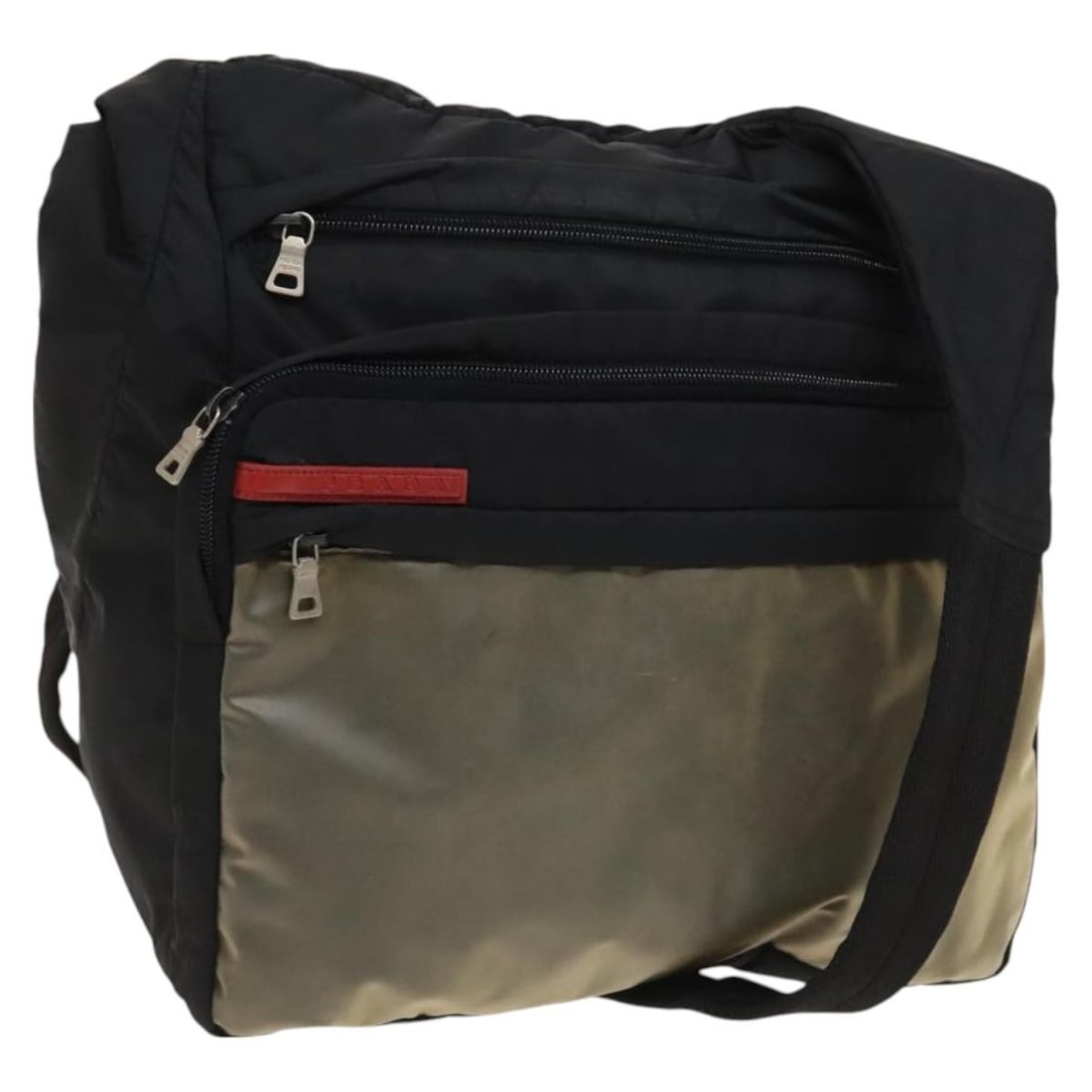 PRADA Nylon Shoulder Bag Black Silver Made in Italy: PRADA Nylon Shoulder Bag Black Silver Made in Italy Prada sports shoulder bag in black and silver nylon, made in Italy. This women's shoulder bag is sold as the bag only; item box and dust bag are not