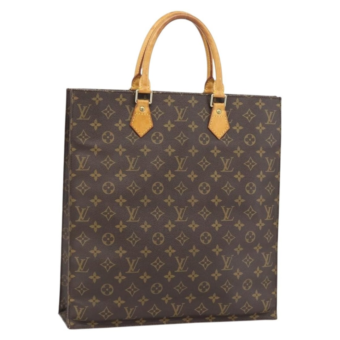 Louis Vuitton M51140 Sac Plat Monogram Canvas Handbag France: Louis Vuitton M51140 Sac Plat Monogram Canvas Handbag France Louis Vuitton Sac Plat handbag in Monogram canvas, made in France. This women's bag is offered as the item only; box and dust bag are not i