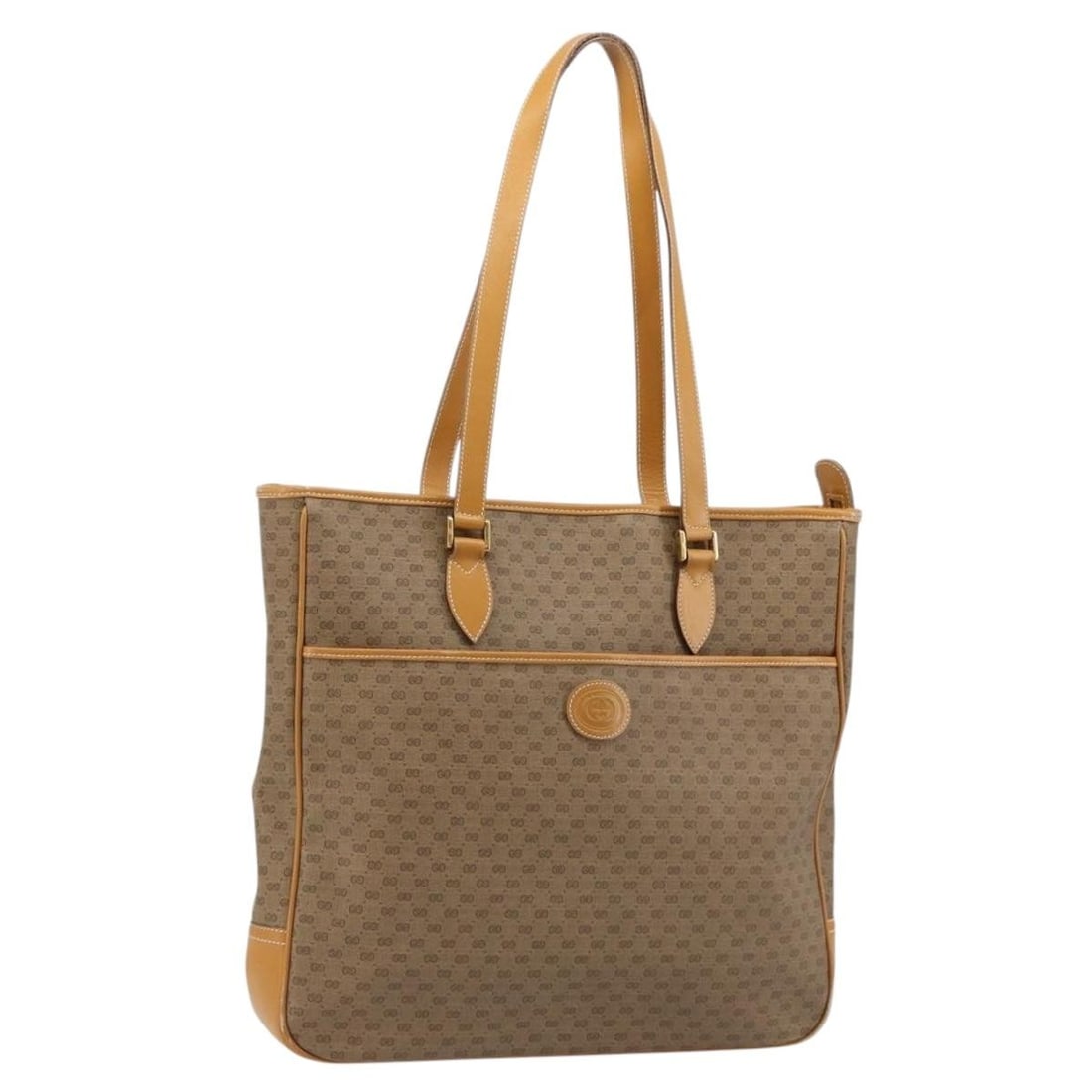 Gucci beige gold Micro GG Supreme PVC leather tote: Gucci beige gold Micro GG Supreme PVC leather tote Gucci Micro GG Supreme tote bag in beige and gold PVC leather with Micro Small GG canvas. Made in Italy, this women's tote is offered without the ori