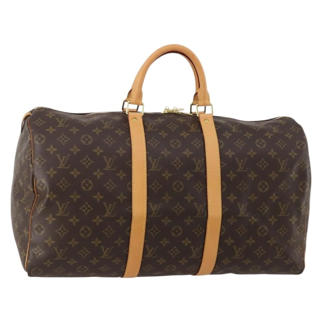 Louis Vuitton M41428 Keepall 45 Monogram Canvas Boston Bag: Louis Vuitton M41428 Keepall 45 Monogram Canvas Boston Bag Louis Vuitton Keepall 45 Boston Bag in Monogram Canvas, made in France. This women's bag features the classic Monogram color and measures app