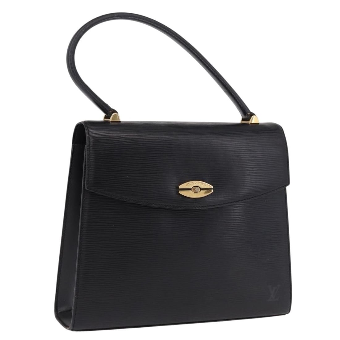 Louis Vuitton M52372 Malesherbes Epi Leather Handbag Black: Louis Vuitton M52372 Malesherbes Epi Leather Handbag Black Louis Vuitton Epi Malesherbes handbag in black Epi leather. Made in France, this bag features a structured silhouette with a handle drop of a