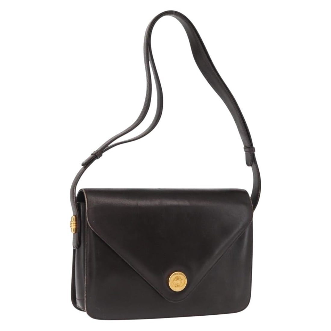 Brown Leather Shoulder Bag by Gucci Model 001 406 0622 Italy: Brown Leather Shoulder Bag by Gucci Model 001 406 0622 Italy This GUCCI shoulder bag is crafted from brown leather with gold accents and features an adjustable strap. Designed for women, the bag offer