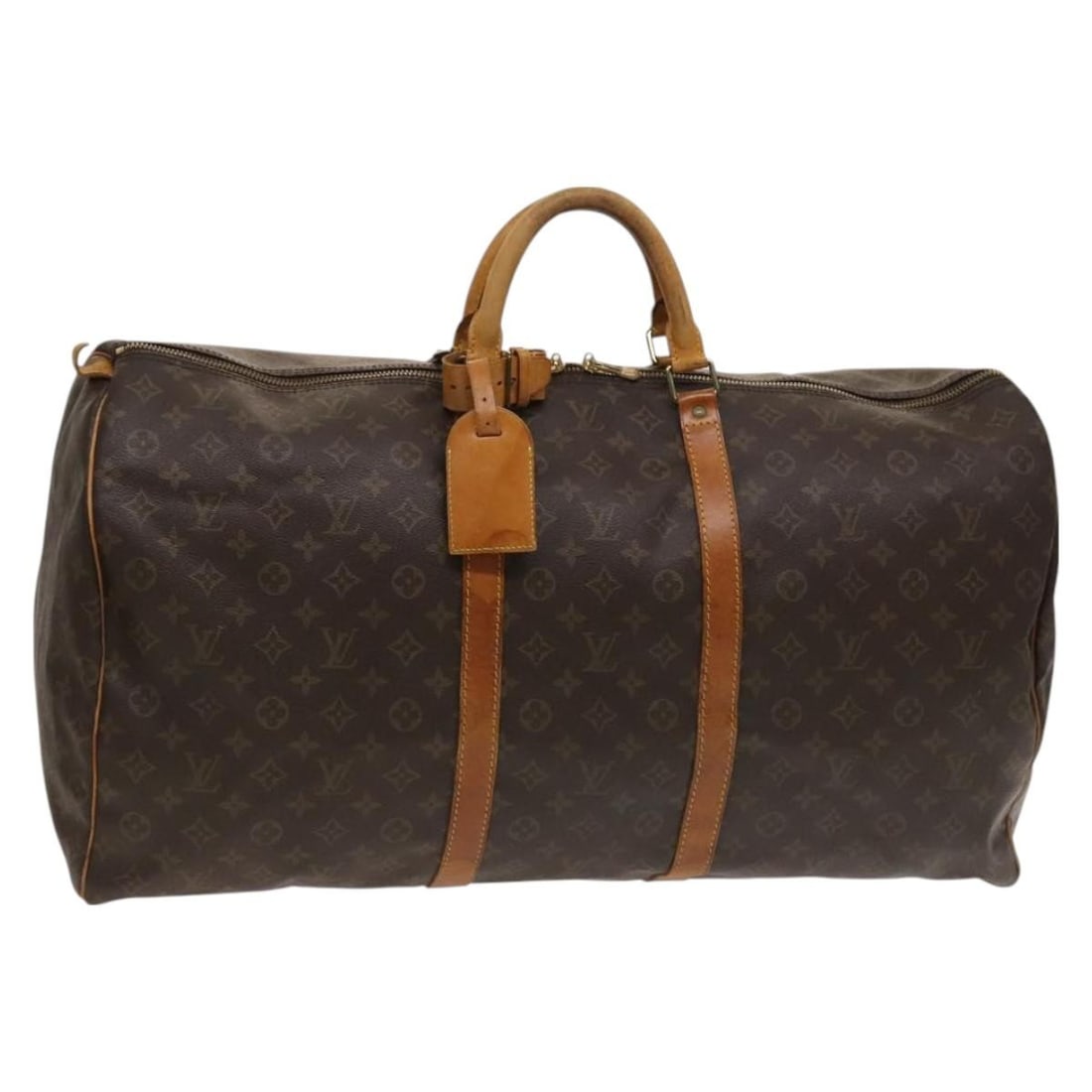 LOUIS VUITTON Monogram Keepall 60 Boston Bag M41422 Auth France: LOUIS VUITTON Monogram Keepall 60 Boston Bag M41422 Auth France This authentic Louis Vuitton Monogram Keepall 60 Boston Bag is a classic travel companion. Crafted from durable monogram canvas, it feat