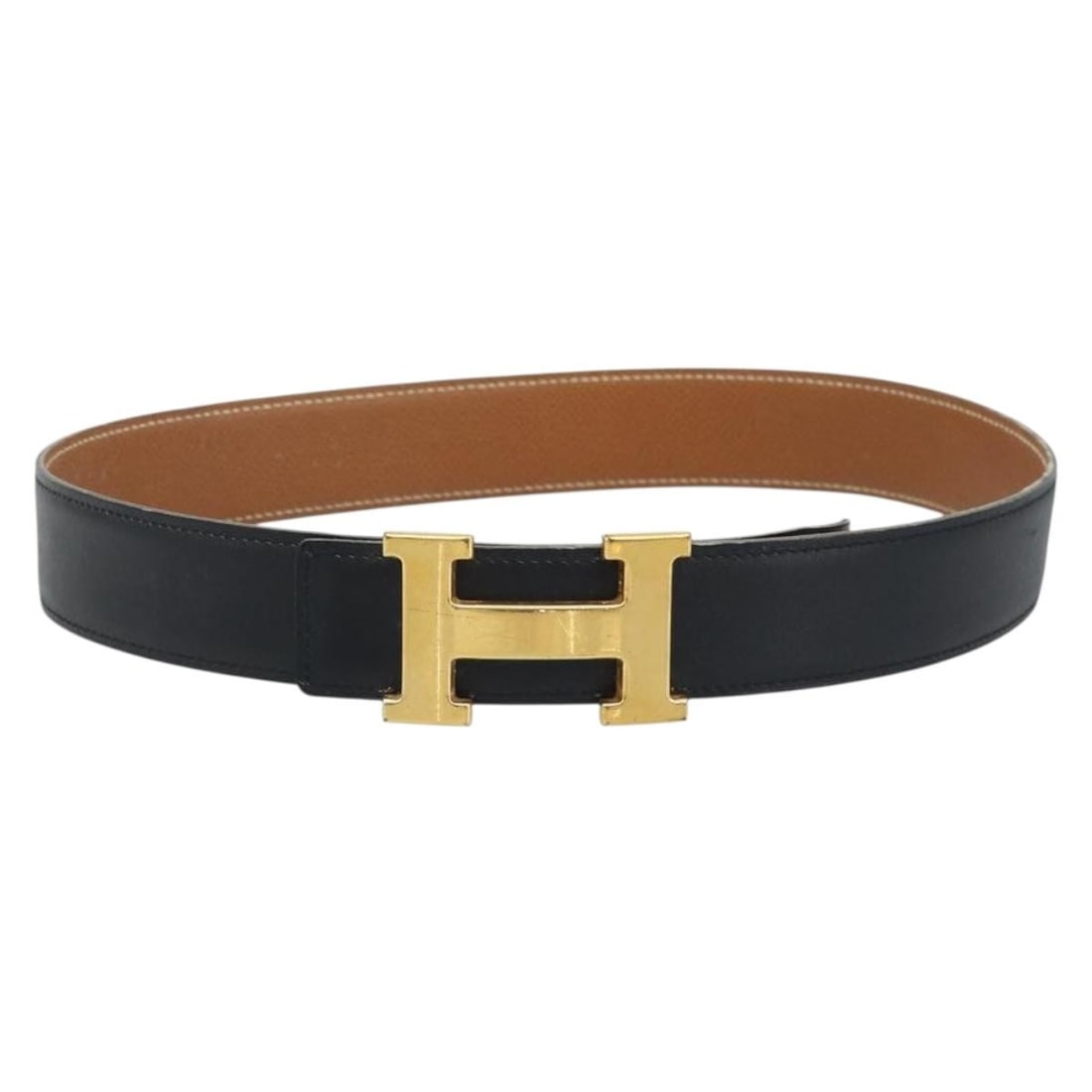 Hermes Constance H Leather Belt 31.5 Black France: Hermes Constance H Leather Belt 31.5 Black France Hermes Constance H leather belt in black, made in France. The belt measures approximately 80 cm in total length and 3 cm in width, or 31.5 inches long