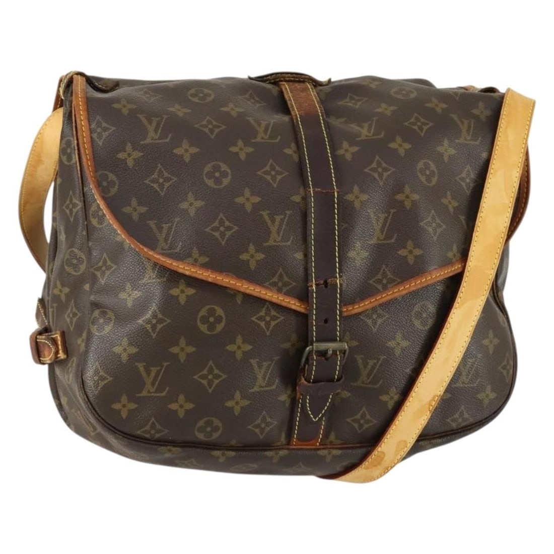 Louis Vuitton M42254 Saumur 35 Monogram Canvas Shoulder Bag: Louis Vuitton M42254 Saumur 35 Monogram Canvas Shoulder Bag Louis Vuitton Monogram Saumur 35 shoulder bag in monogram canvas, made in France. This women's bag is offered as the item only; the original