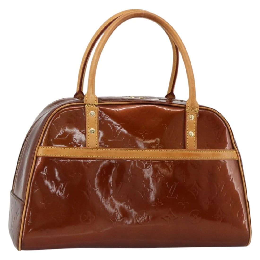 Louis Vuitton Tompkins Square Bronze Patent Leather Handbag M91103: Louis Vuitton Tompkins Square Bronze Patent Leather Handbag M91103 This Louis Vuitton Monogram Vernis Tompkins Square Bag in bronze patent leather features a structured silhouette and is designed for 