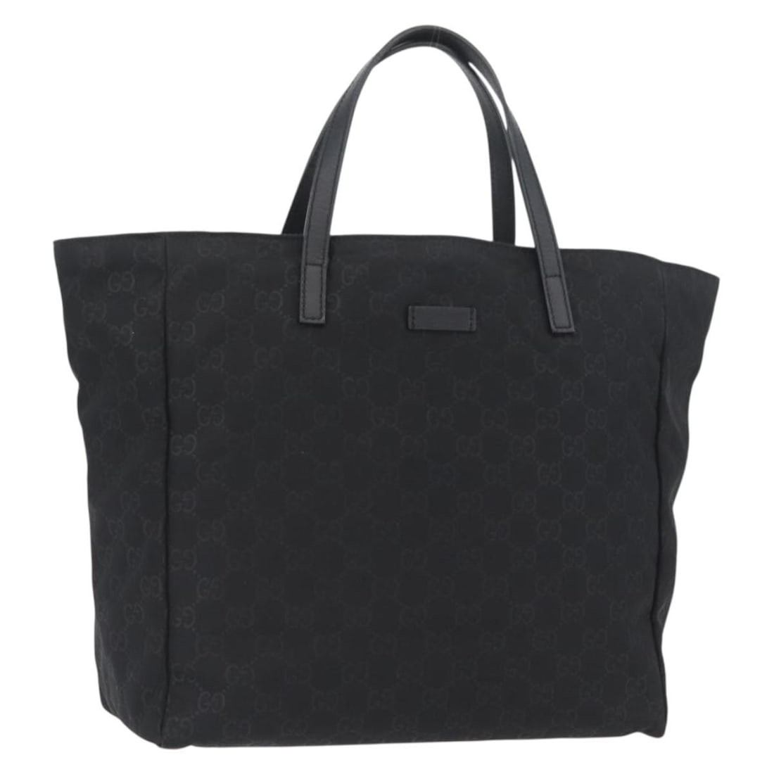 Gucci 282439 Black Nylon GG Canvas Tote Handbag Italy: Gucci 282439 Black Nylon GG Canvas Tote Handbag Italy Black Gucci tote bag made from nylon and GG canvas. Made in Italy, this bag features a structured tote style with a handle drop of approximately 1