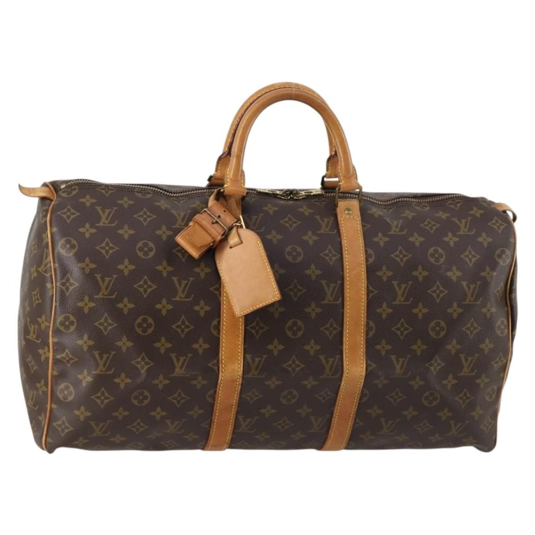 Louis Vuitton M41426 Keepall 50 Monogram Canvas Boston Bag: Louis Vuitton M41426 Keepall 50 Monogram Canvas Boston Bag Louis Vuitton Keepall 50 Boston Bag in Monogram Canvas, made in France. It features the classic Monogram color and comes with a name tag and 