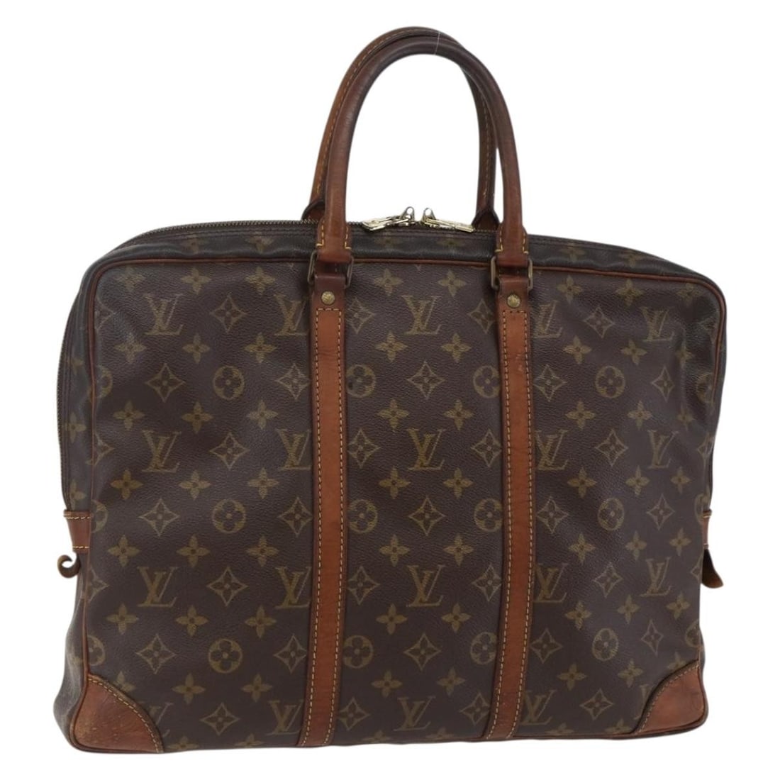 Louis Vuitton Monogram Canvas Business Bag M52005: Louis Vuitton Monogram Canvas Business Bag M52005 This Louis Vuitton Monogram Porte Documents Voyage business bag, model M52005, is crafted from signature Monogram Canvas and was made in France. Desig