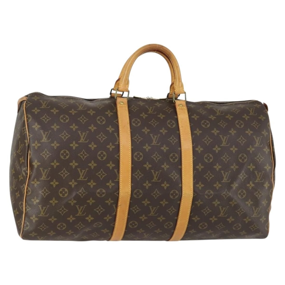 Louis Vuitton M41424 Keepall 55 Monogram Canvas Travel Boston Bag: Louis Vuitton M41424 Keepall 55 Monogram Canvas Travel Boston Bag Louis Vuitton Keepall 55 Boston Bag in Monogram Canvas, made in France. This pre-owned bag features the classic Monogram color and sty