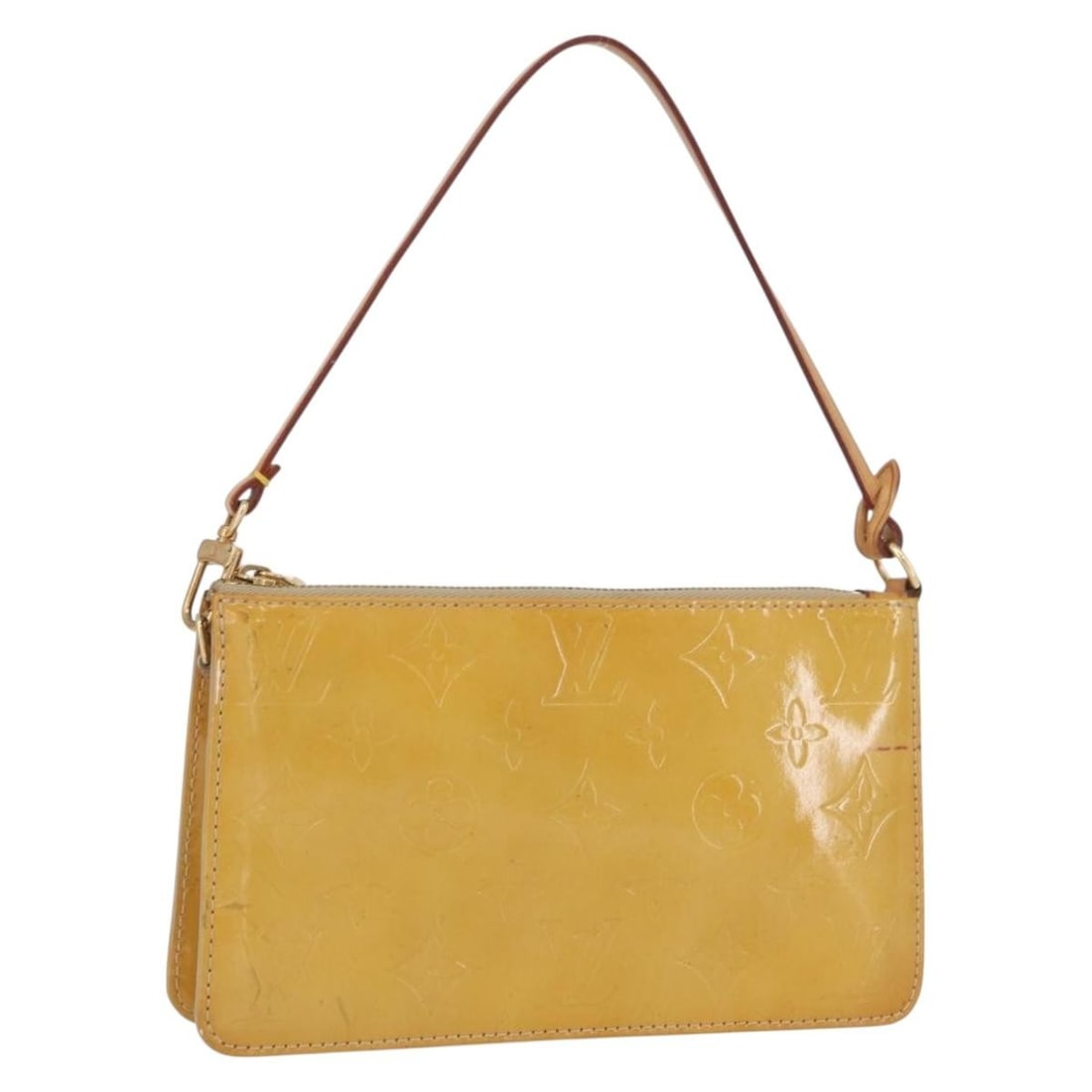 Louis Vuitton Lexington Monogram Vernis accessory pouch beige M91010: Louis Vuitton Lexington Monogram Vernis accessory pouch beige M91010 A Louis Vuitton Monogram Vernis Lexington Pouch in beige, presented as an accessory pouch. It is made of patent leather and was mad