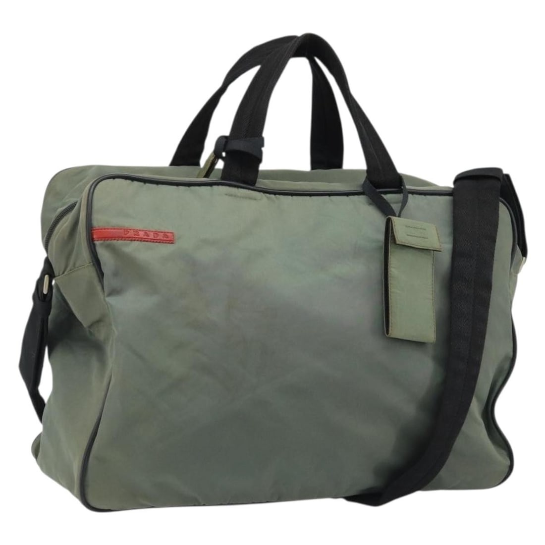 Prada nylon gray silver shoulder bag with guarantee card (1 of 18)