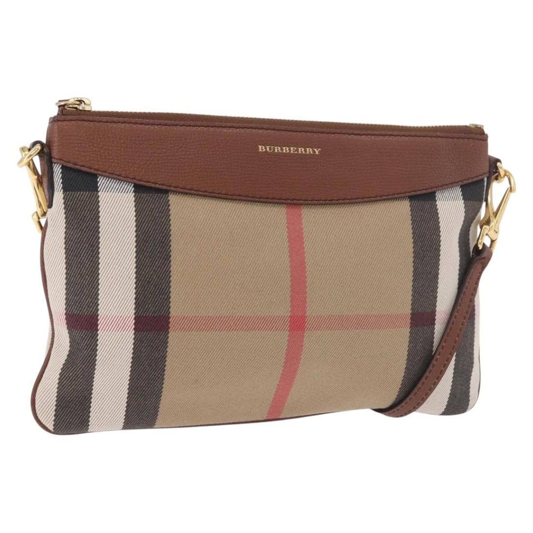 Burberry Nova Check Canvas Shoulder Bag Beige Gold Tone: Burberry Nova Check Canvas Shoulder Bag Beige Gold Tone Burberry Nova Check shoulder bag in beige/gold canvas, made in Italy. This women's shoulder bag measures approximately 25 cm W x 17 cm H x 1 cm 