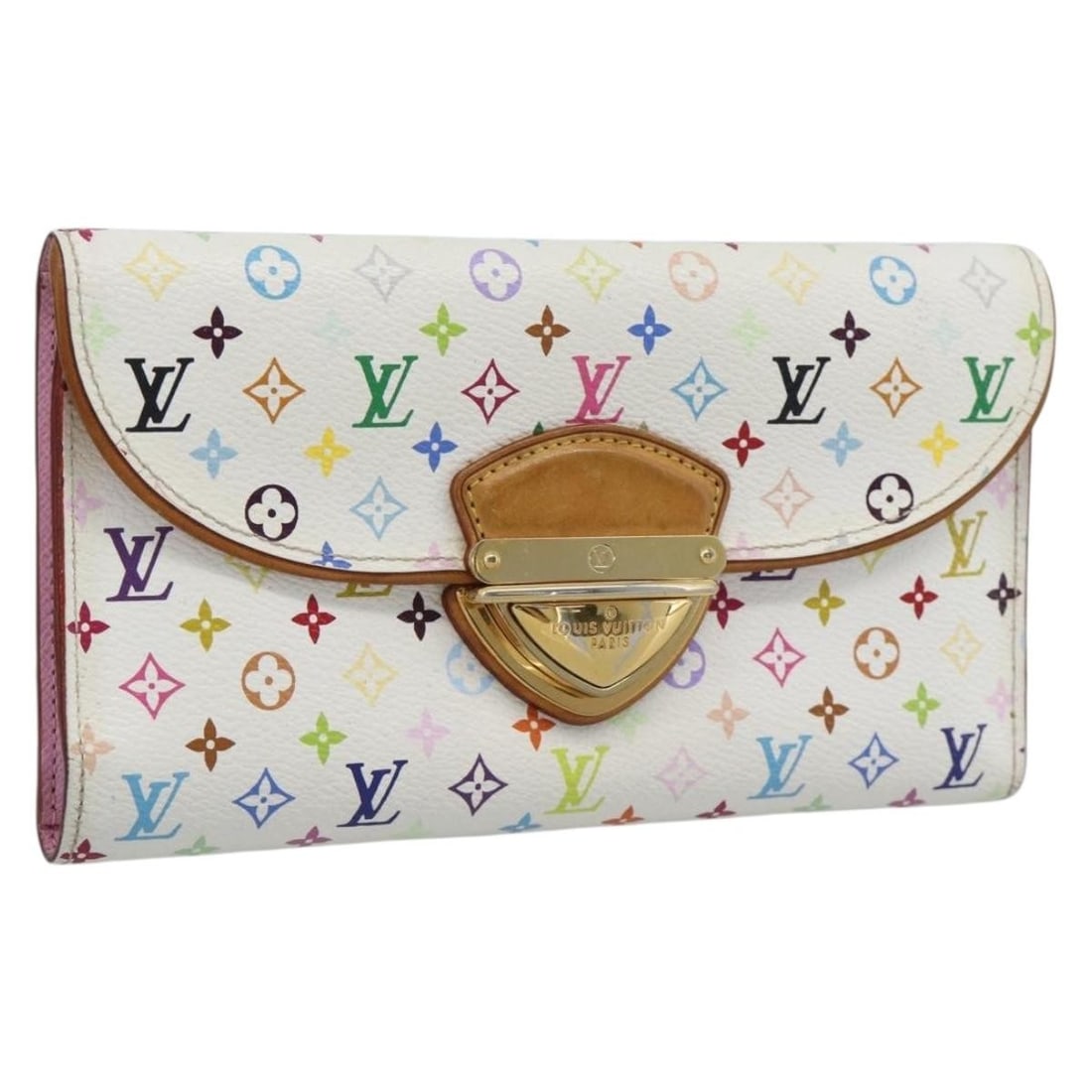 Louis Vuitton M60053 Portefeuille Eugenie White Multicolor Canvas Long Wallet (1 of 18)