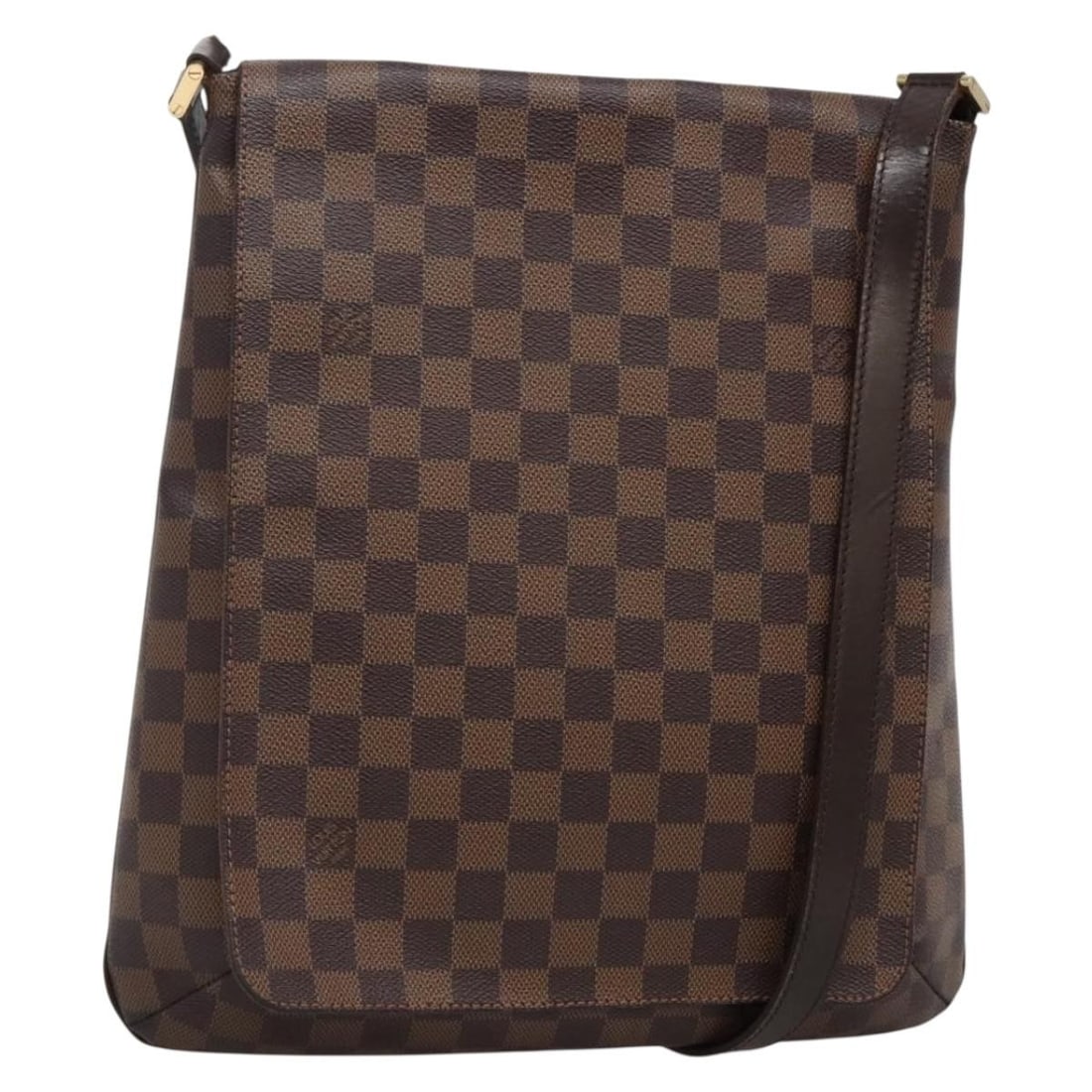 Authentic LOUIS VUITTON Damier Ebene Musette Shoulder Bag N51302: Authentic LOUIS VUITTON Damier Ebene Musette Shoulder Bag N51302 This LOUIS VUITTON Damier Ebene Musette Shoulder Bag is crafted from durable Damier Ebene canvas, featuring a classic design that embod