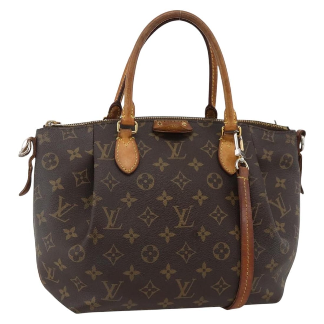 Louis Vuitton Turen PM Monogram Canvas Handbag with Shoulder Strap M48813: Louis Vuitton Turen PM Monogram Canvas Handbag with Shoulder Strap M48813 This Louis Vuitton Monogram Turen PM is a two-way handbag crafted from signature monogram canvas. Designed for women, it featu